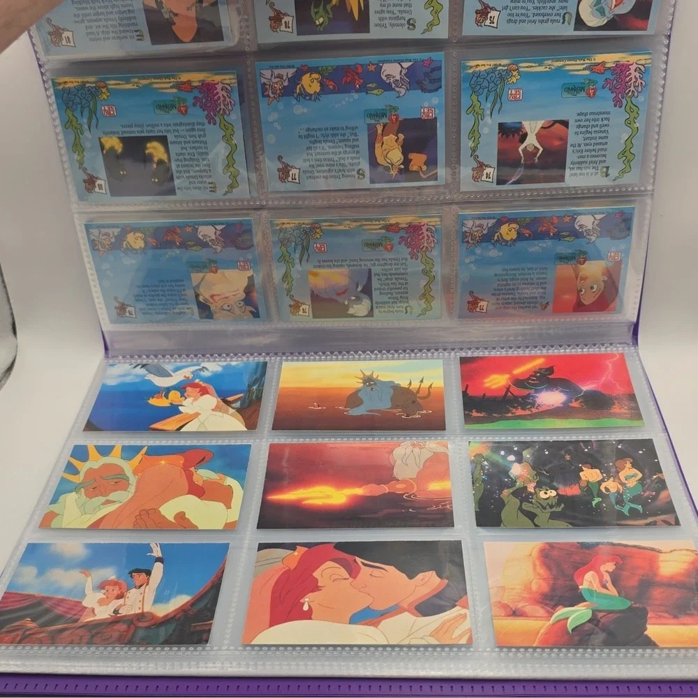 Disney The Little Mermaid 1989 Base Set Trading Cards Lot Complete  Set Bindered